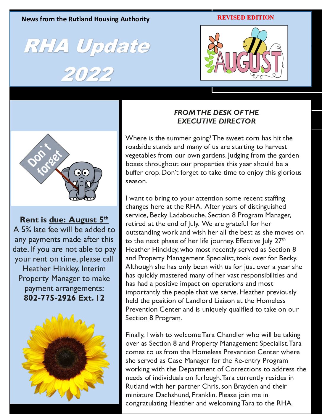 Newsletter Rutland Housing Authority